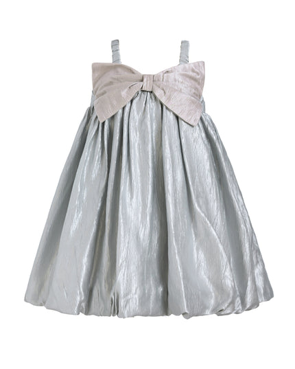 Silver Shining Satin Dress