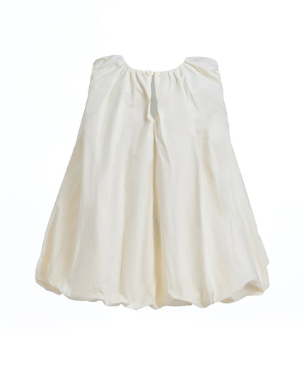 Ivory Sleeveless Bow Dress