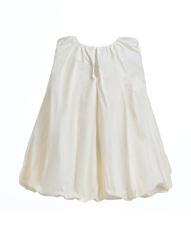 Ivory Sleeveless Bow Dress