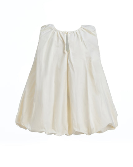 Ivory Sleeveless Bow Dress