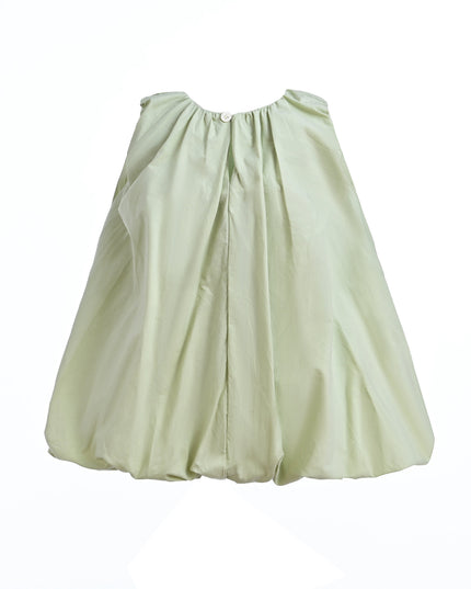 Sage Sleeveless Bow Dress