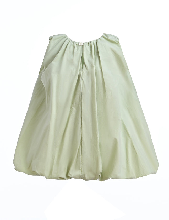 Sage Sleeveless Bow Dress