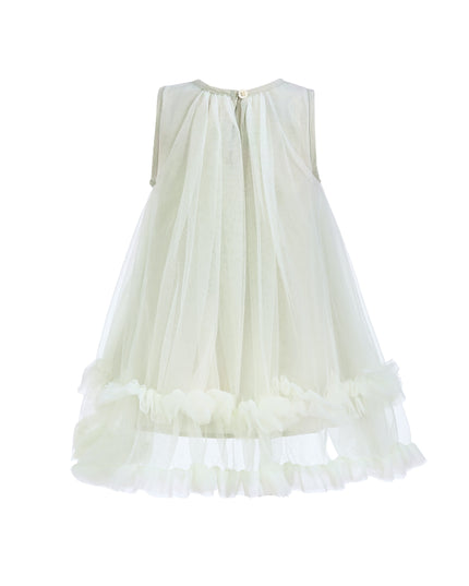 Mist Sleeveless Star Ruffle Dress