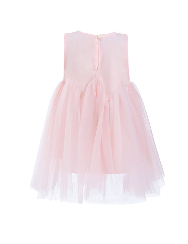 Peach Blush Rose Ribbon Dress