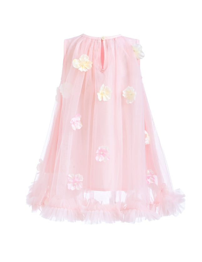 Blush Tulle Layered Floral Dress