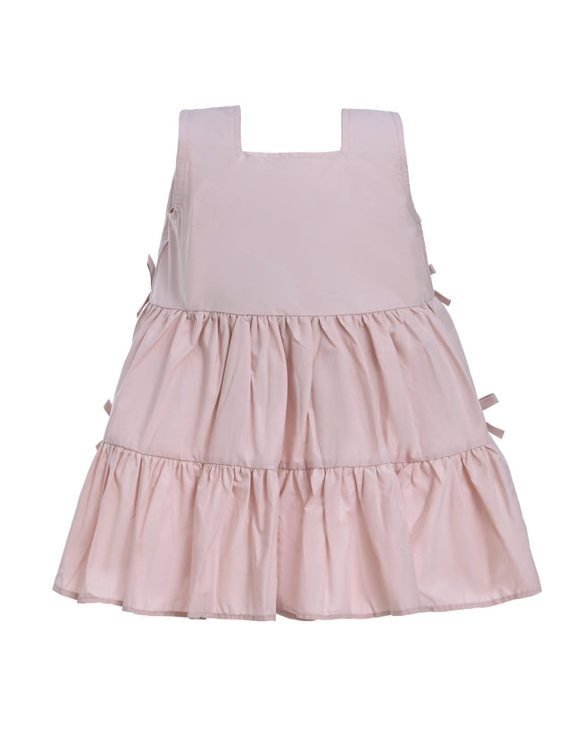 Pink Tiered Ribbon Sleeveless Dress