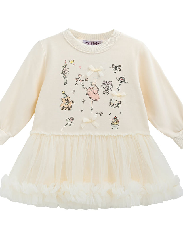 kidsatelier-mimi-tutu-Beige-Ballet-Ruffle-Bow-Dress