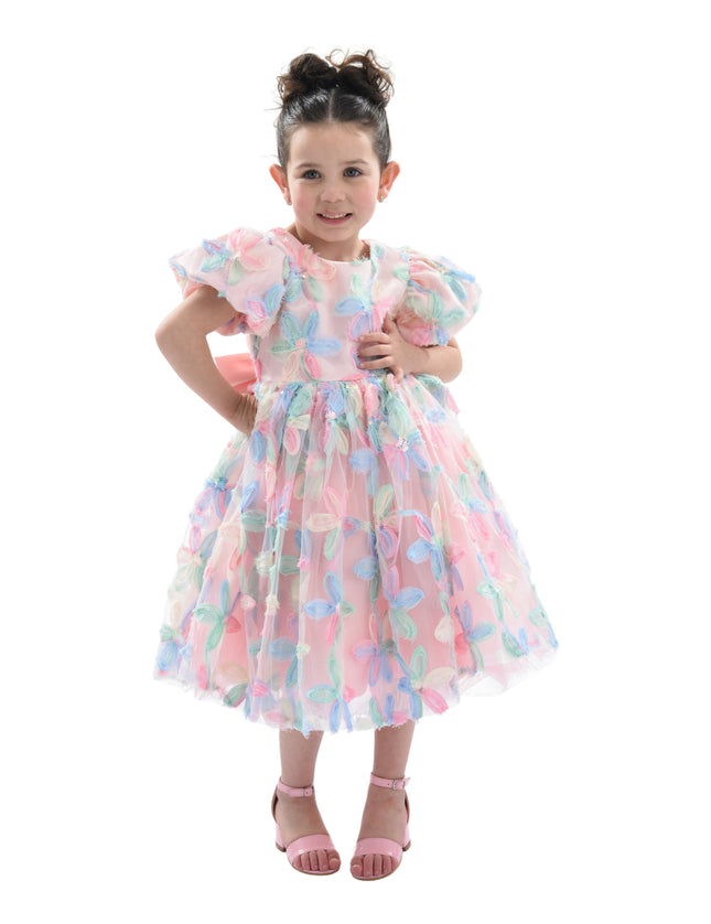 Peach Daisy Party Dress