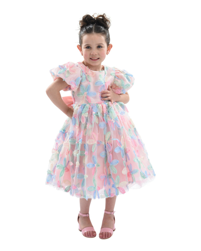 Peach Daisy Party Dress