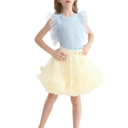 Blue Tulle Frill T-Shirt