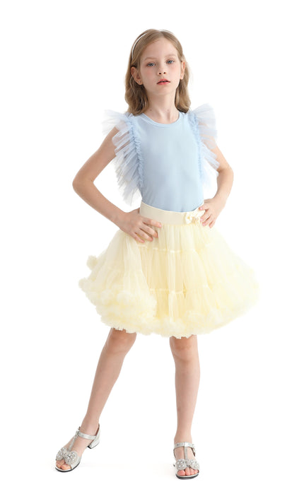 Blue Tulle Frill T-Shirt