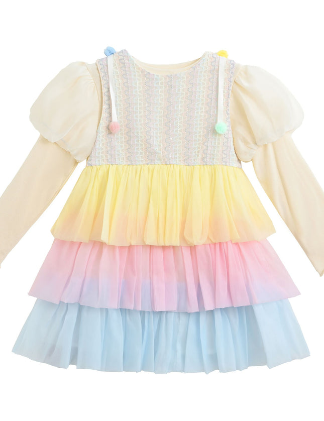 kidsatelier-mimi-tutu-Cream-Pastel-Pom-Pom-Tulle-Dress