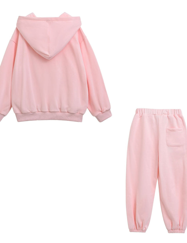 kidsatelier-mimi-tutu-Pink-Bow-Detail-Tracksuit-Set