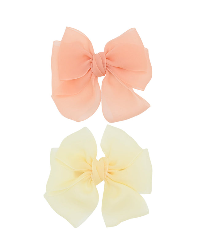 Multicolor Ribbon Bow Hairclip Set