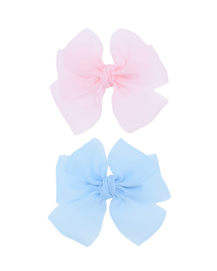 Multicolor Ribbon Bow Hairclip Set
