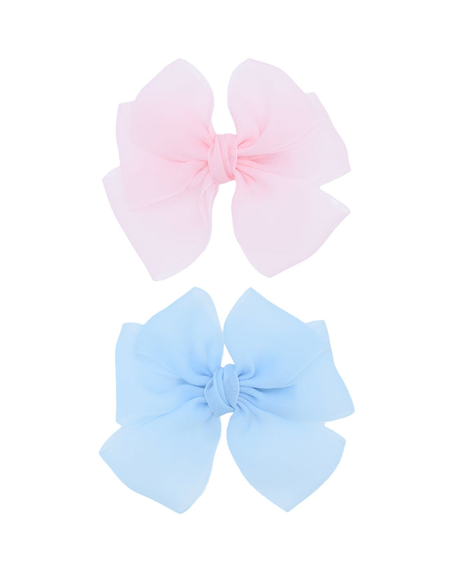 Multicolor Ribbon Bow Hairclip Set