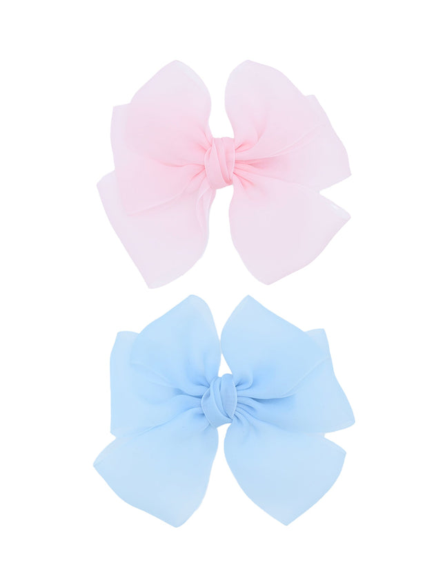 Multicolor Ribbon Bow Hairclip Set