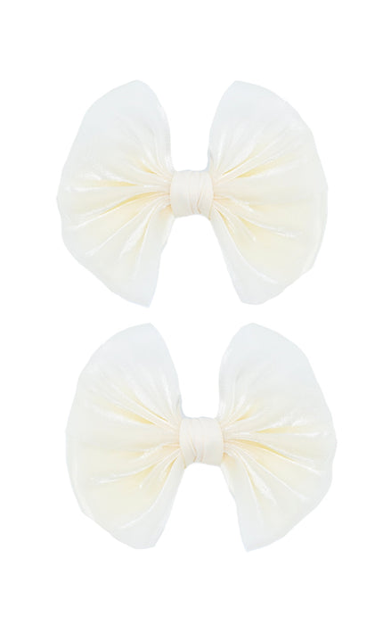 Multicolor Satin Bow Hairclip Set