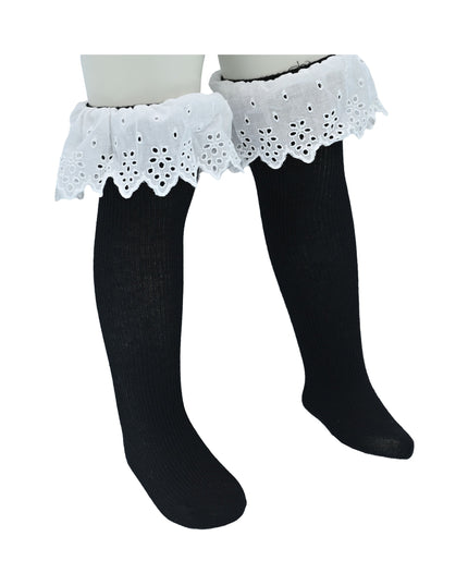 White Trim Skirt Socks
