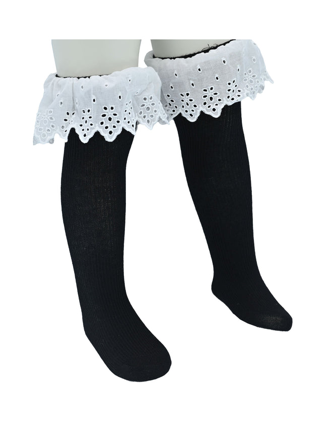 White Trim Skirt Socks