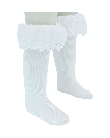 White Trim Skirt Socks