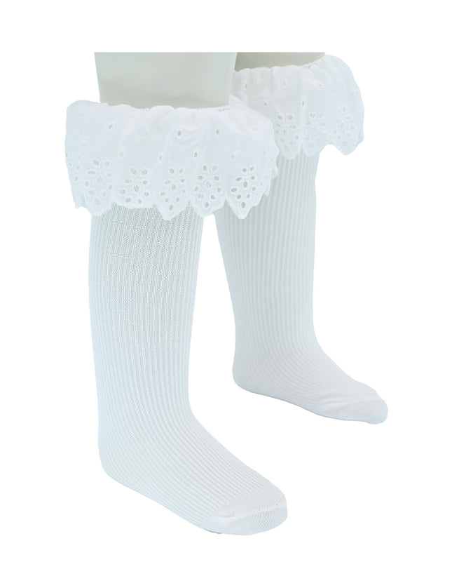 White Trim Skirt Socks