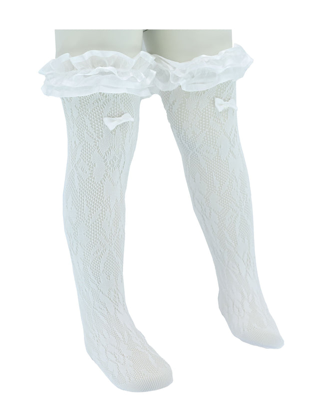 Layered Ruffle Bow Socks