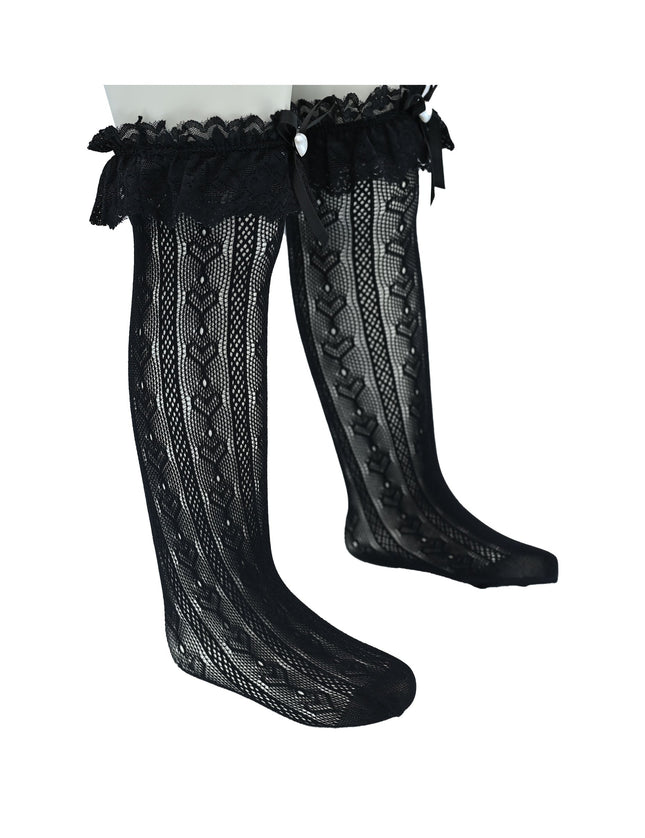 Heart Lace Ribbon Socks