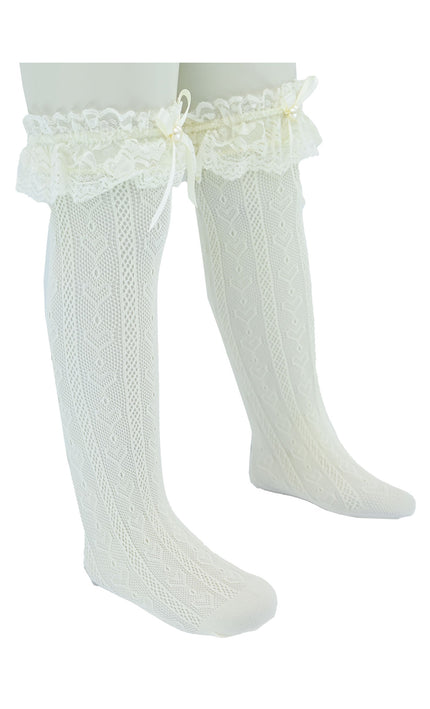 Heart Lace Ribbon Socks
