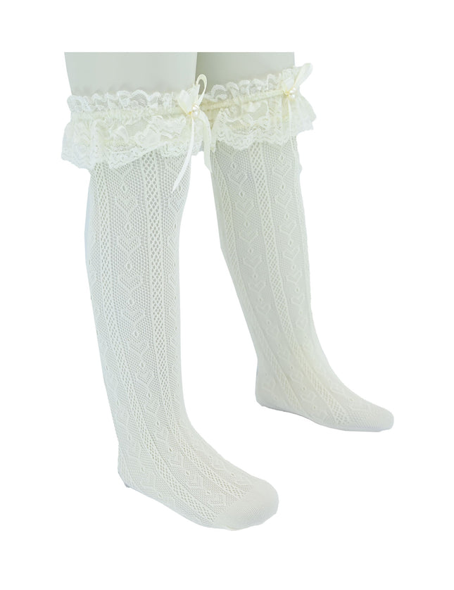 Heart Lace Ribbon Socks