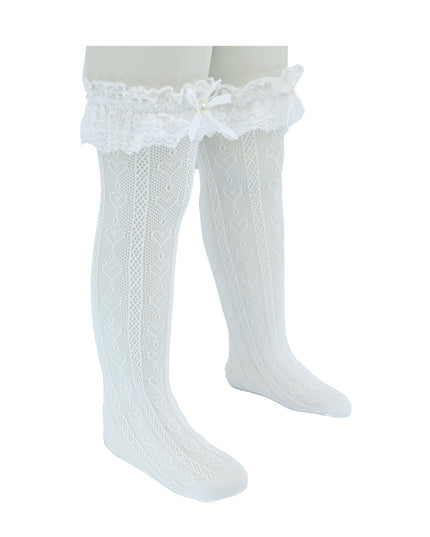 Heart Lace Ribbon Socks