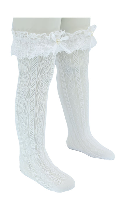 Heart Lace Ribbon Socks