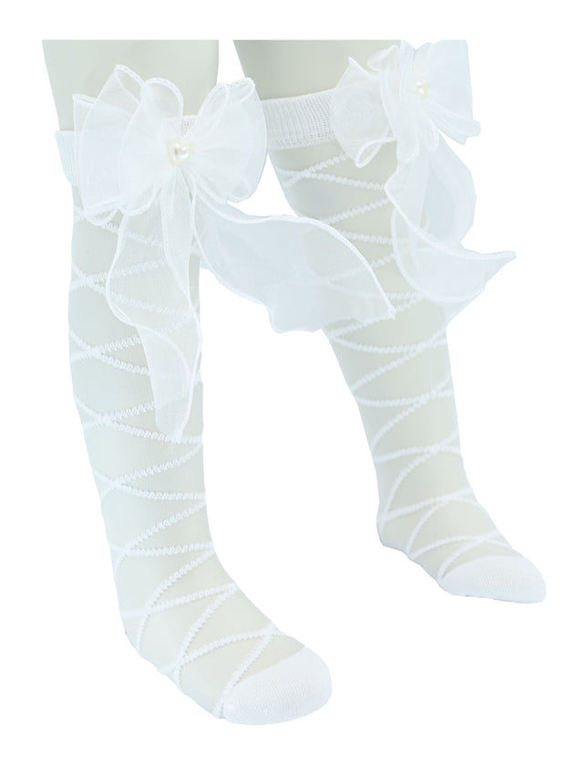 Tulle Tie Wrap Heart Socks