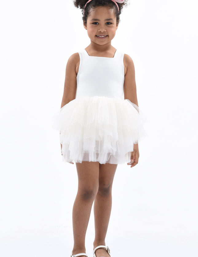 White Solid Tutu Dress 3Y / White White Solid Tutu Dress 3Y / White