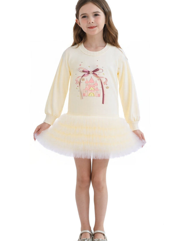 kidsatelier-mimi-tutu-Beige-Ruffle-Ribbon-Dress