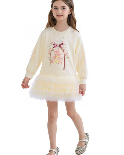 kidsatelier-mimi-tutu-Beige-Ruffle-Ribbon-Dress