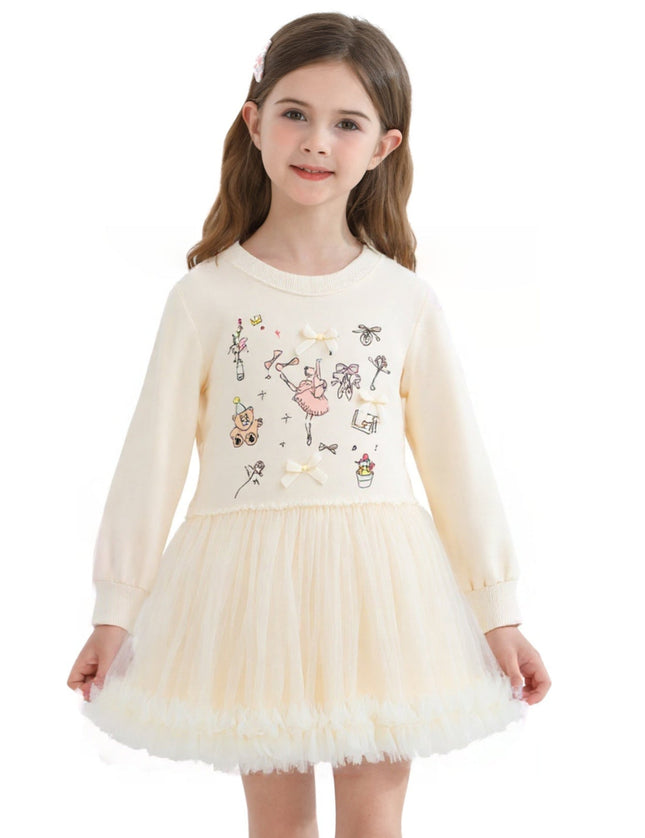 kidsatelier-mimi-tutu-Beige-Ballet-Ruffle-Bow-Dress