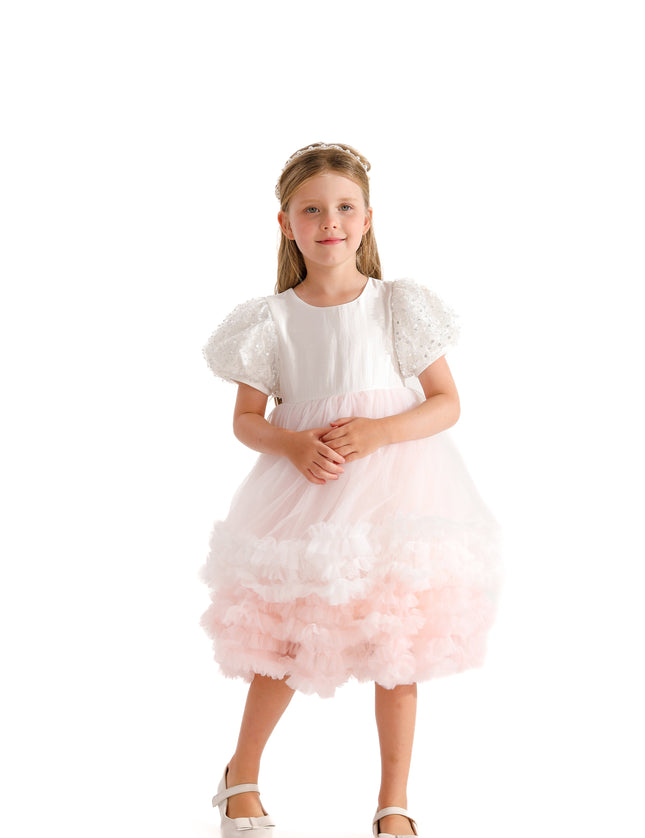 White Gem Teacup Dress