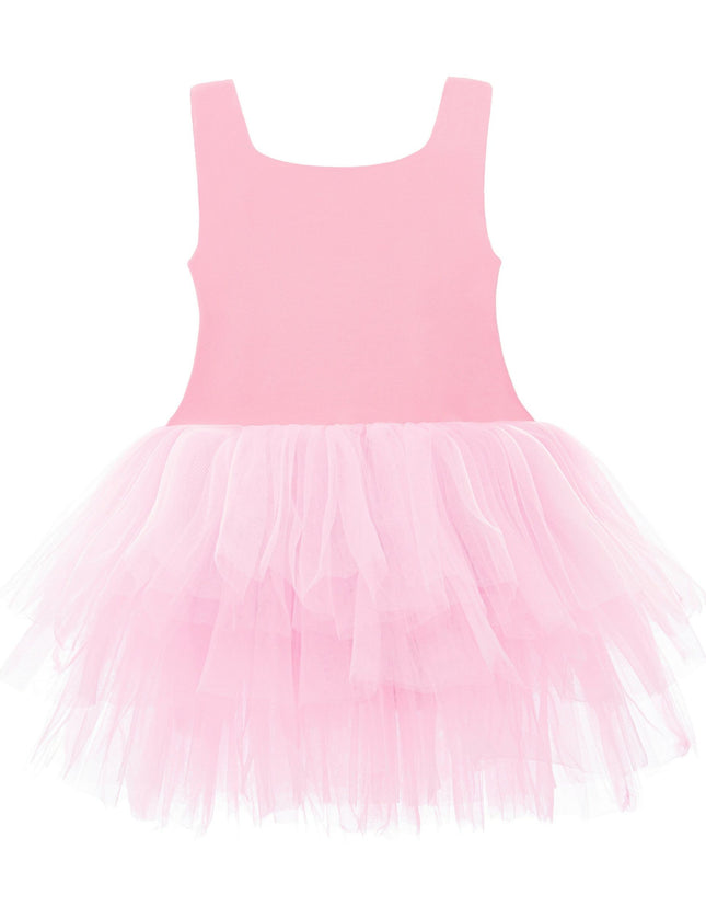 kidsatelier-tulleen-MTL321-Flamingo Pink-solid-tutu-dress