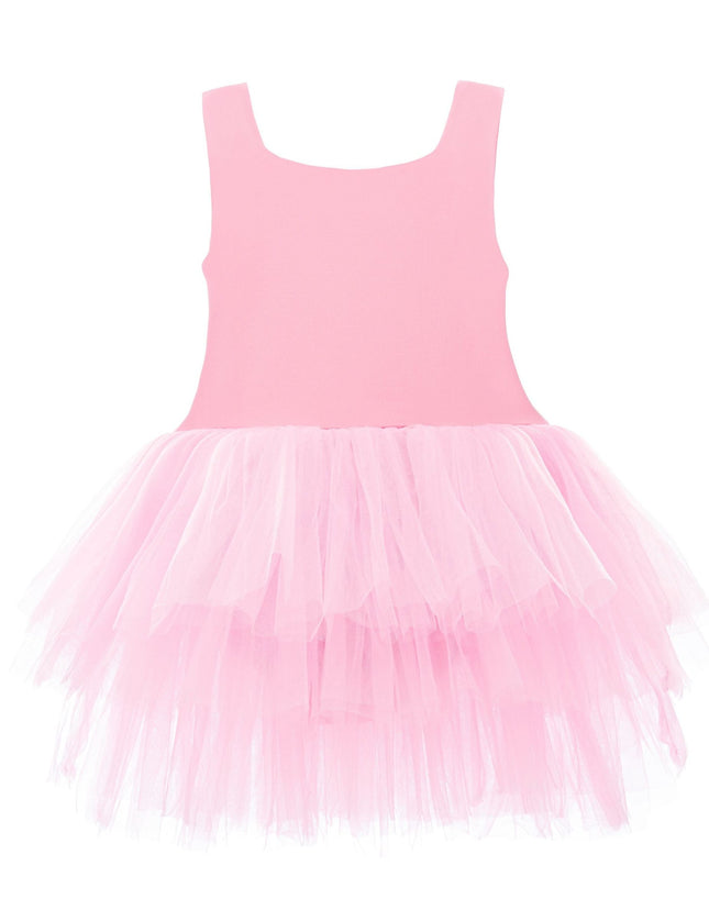 kidsatelier-tulleen-MTL321-Flamingo Pink-solid-tutu-dress
