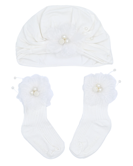 White Pearl Flower Gift Set