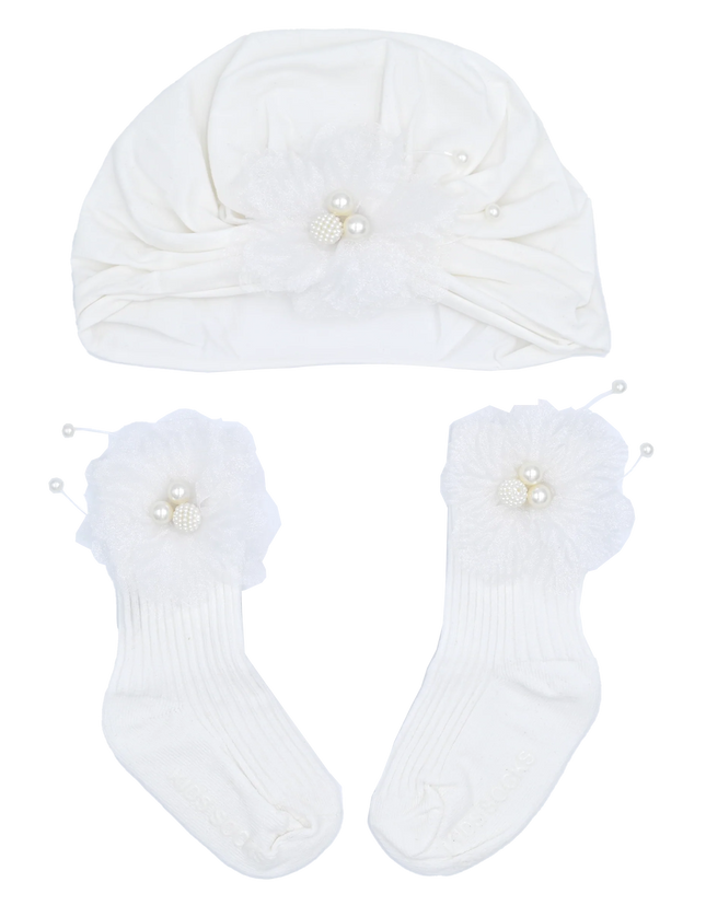 White Pearl Flower Gift Set