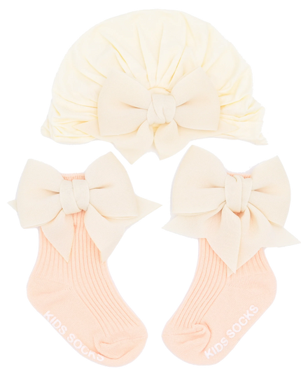 kidsatelier-tulleen-MTBGS4215-ivory-bow-pink-sock-gift-set