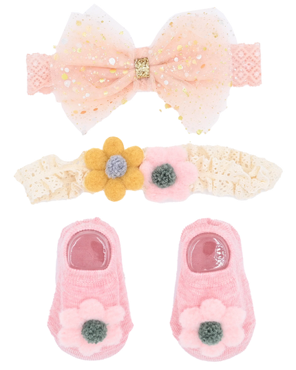 Multicolor Flower and Bow Gift Set