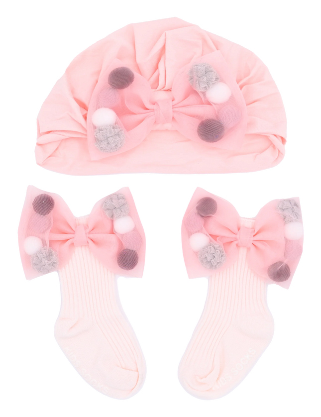 Pink Bow and Multicolored Accent Gift Set