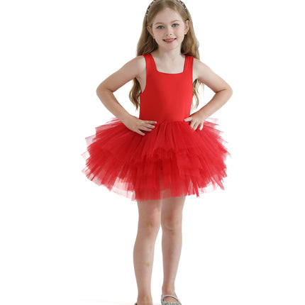 Red Layered Leotard
