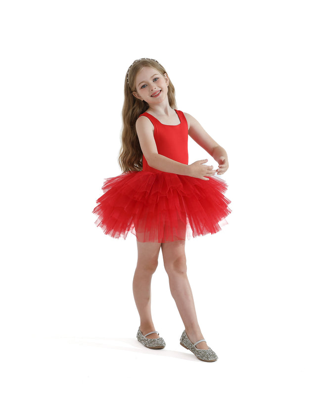 Red Layered Leotard