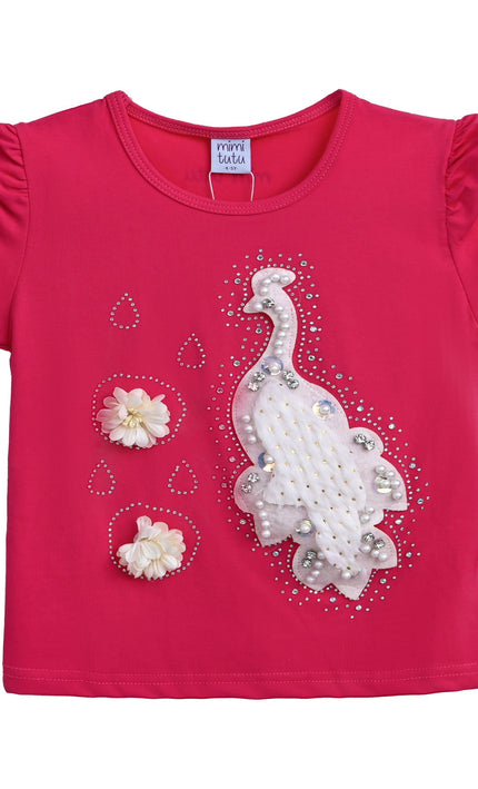 kids-atelier-mimi-tutu-kid-baby-girl-pink-raspberry-peacock-applique-t-shirt-mt4208-peacock-raspberry