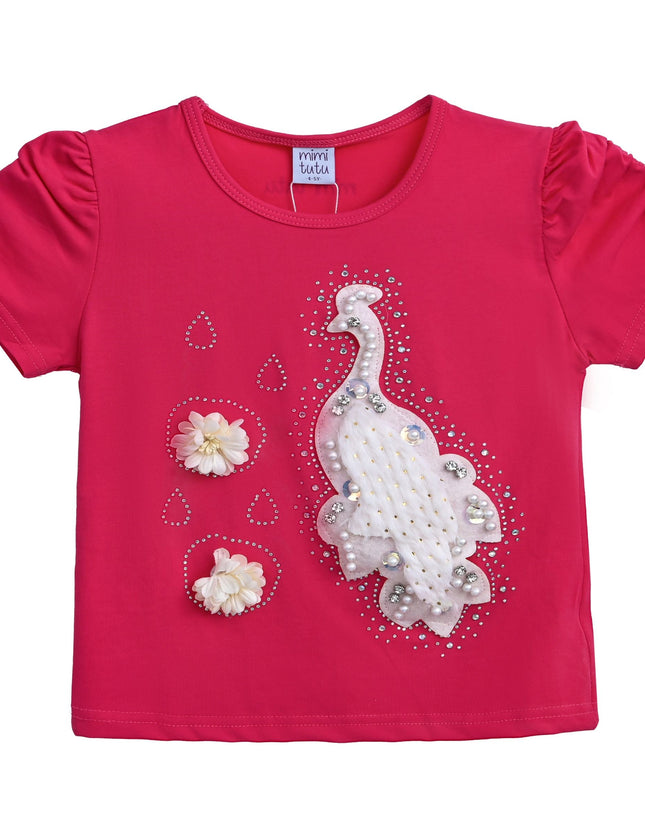 kids-atelier-mimi-tutu-kid-baby-girl-pink-raspberry-peacock-applique-t-shirt-mt4208-peacock-raspberry
