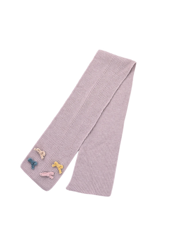 kids atelier mimitutu purple Ruffle-Hood Coat with Matching Scarf